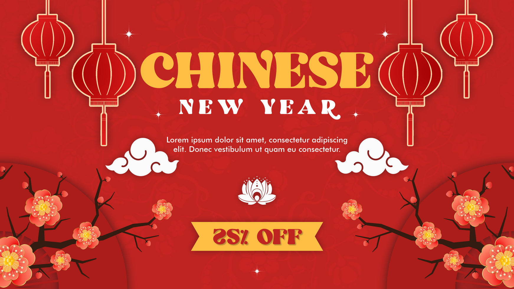 Chinese New Year Sale Web Banner Promotion Template psd