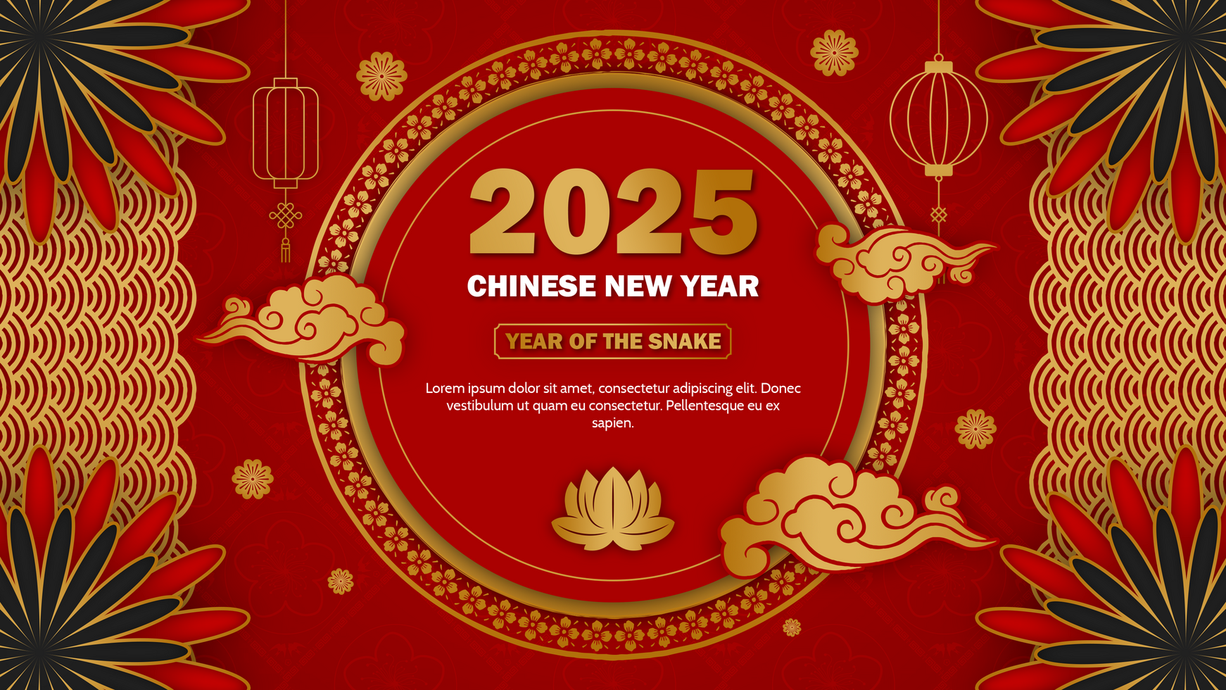 Chinese New Year Greeting Banner Template Design psd