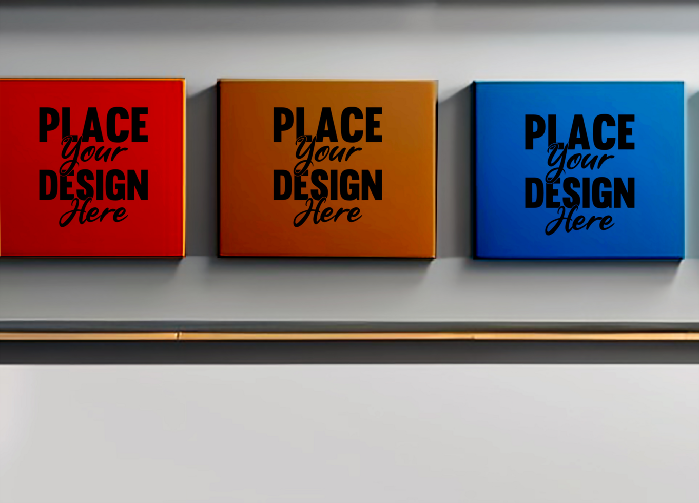 Multi panel canvas mockup psd
