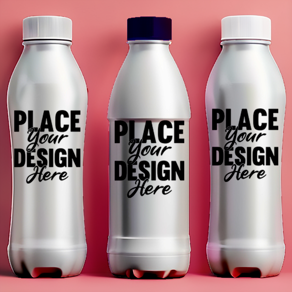 Mockup of White plastic bottle psd