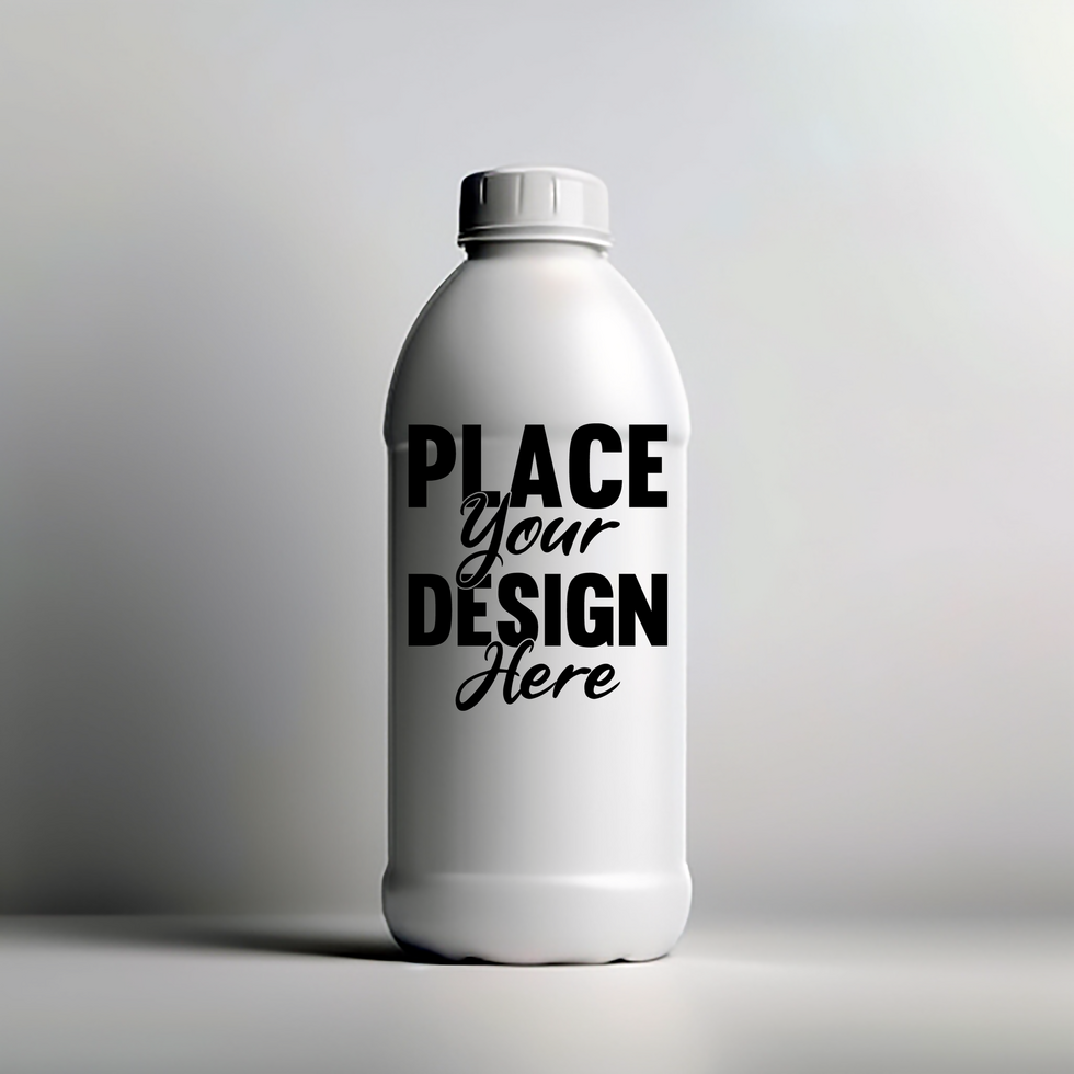 Mockup of White plastic bottle psd