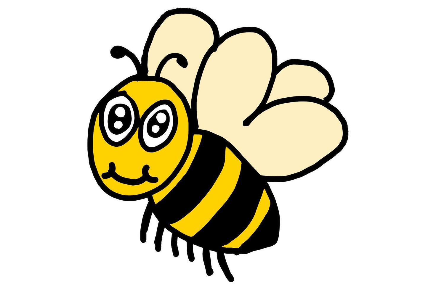 Cute Bee Cartoon Characters vector