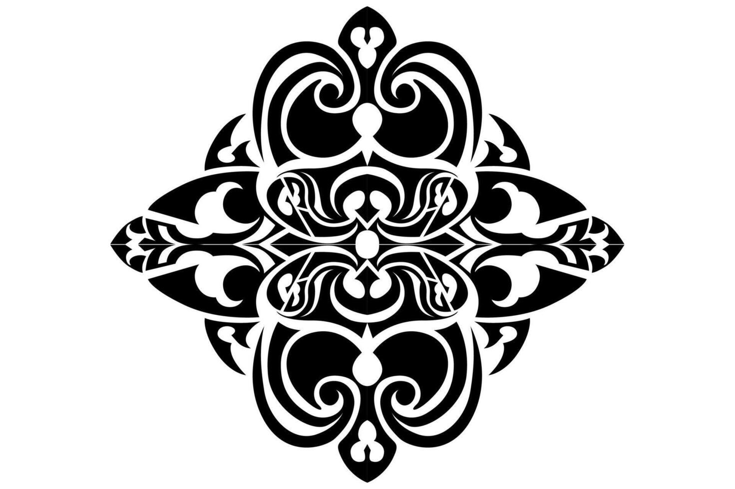 Frame Border decorative ornament design with a black swirl theme vector