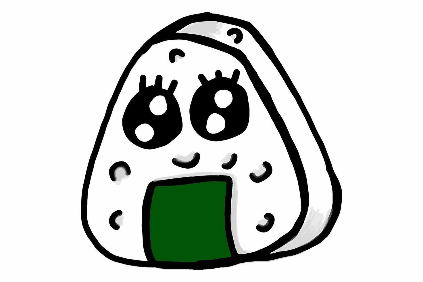 Cute Characters of a Japanese Food Onigiri vector