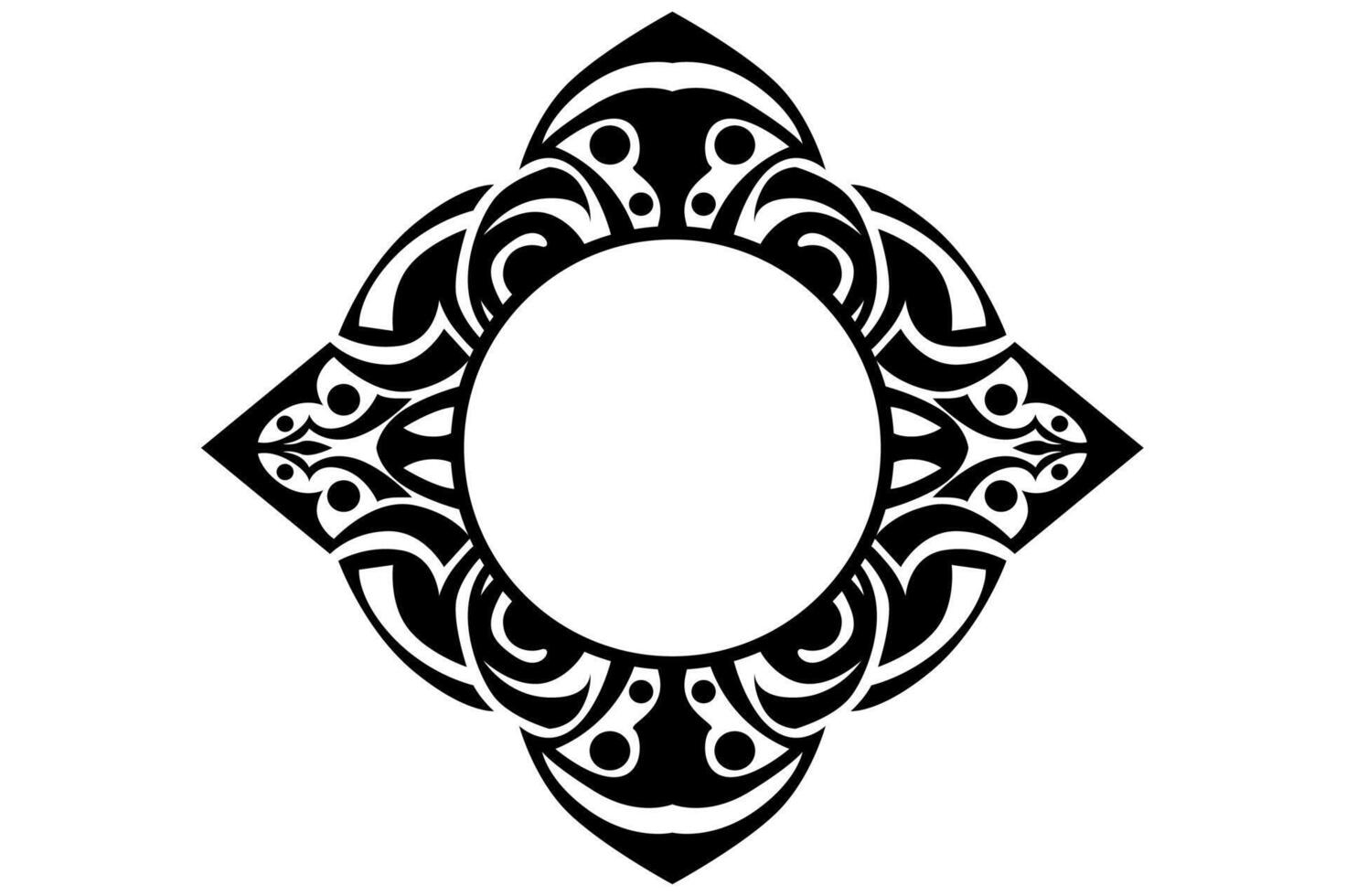 Frame Border decorative ornament design with a black swirl theme vector