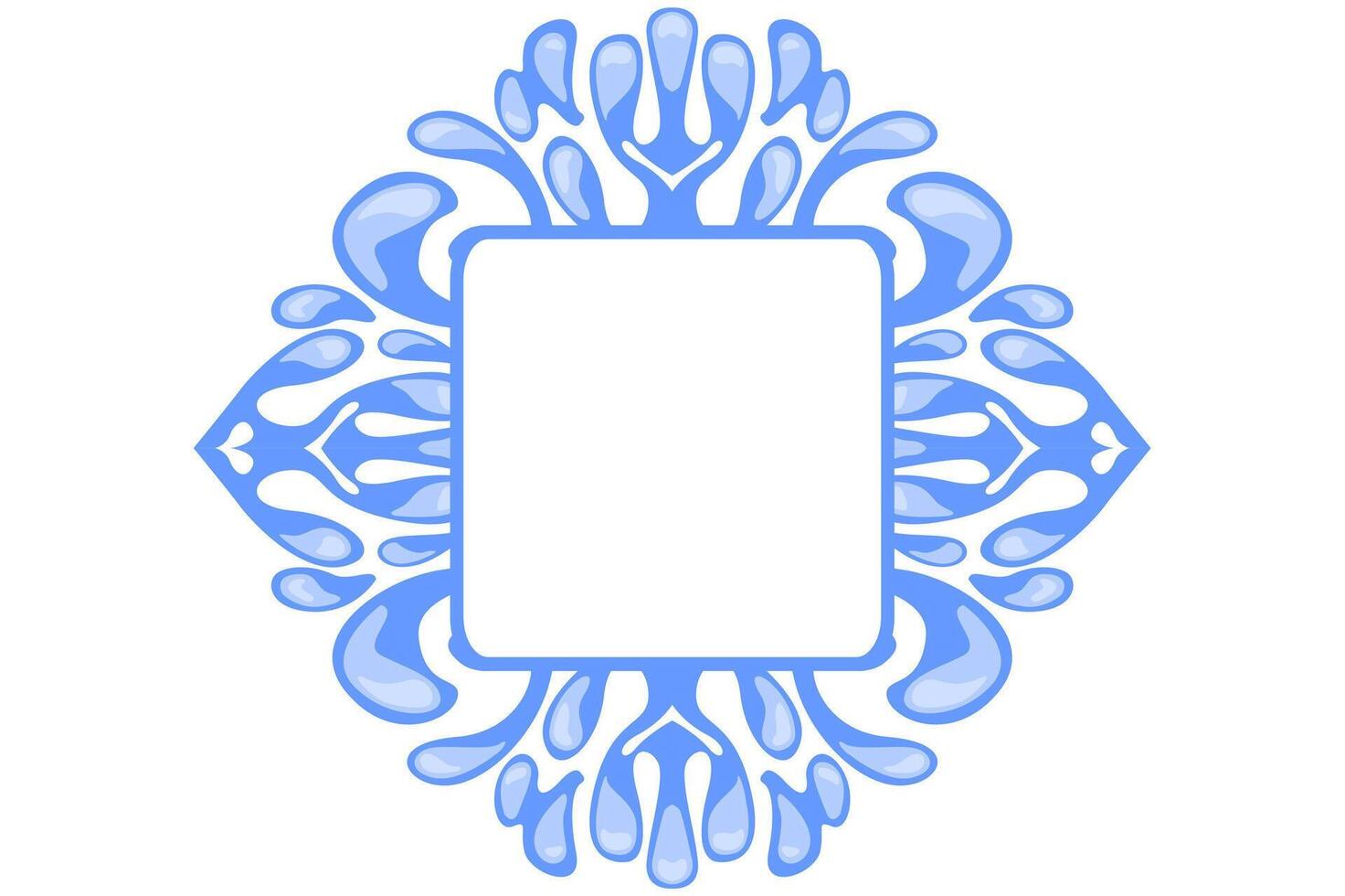 decorative ornament design with a liquid Water theme vector