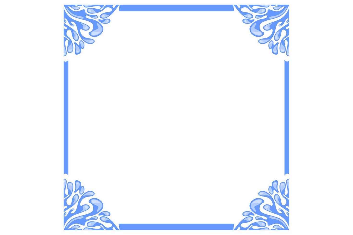 decorative ornament design with a liquid Water theme vector