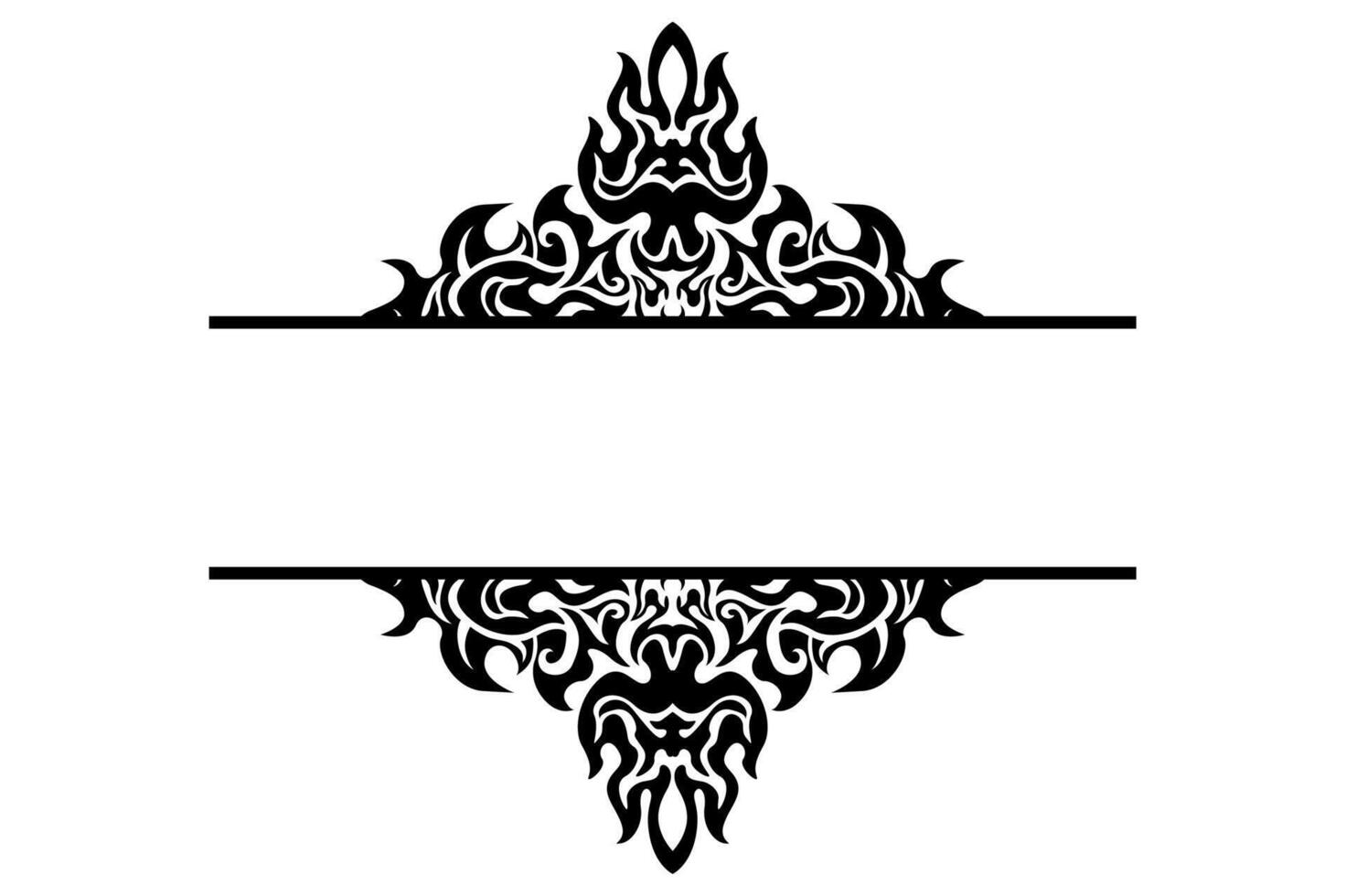 Frame or border decorative ornament design with a fire theme vector