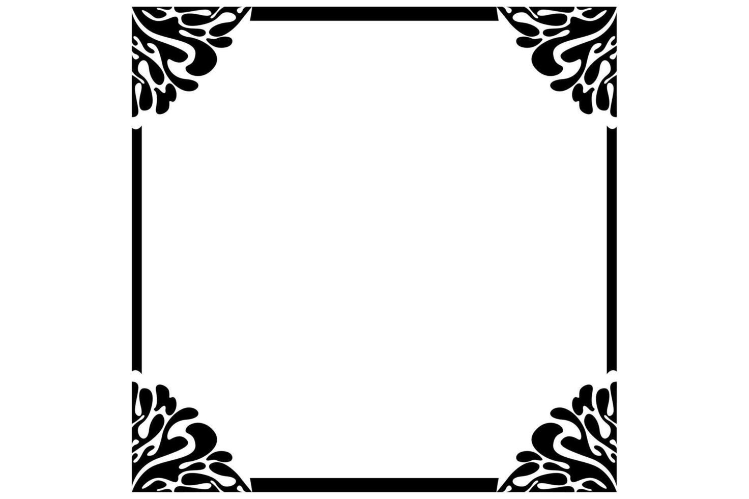 decorative ornament design with a black liquid Water theme vector