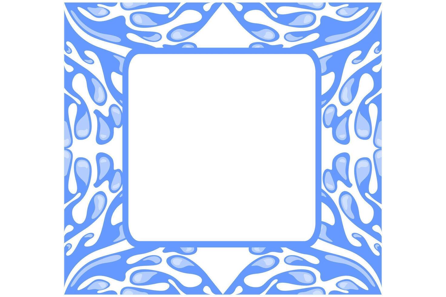 decorative ornament design with a liquid Water theme vector