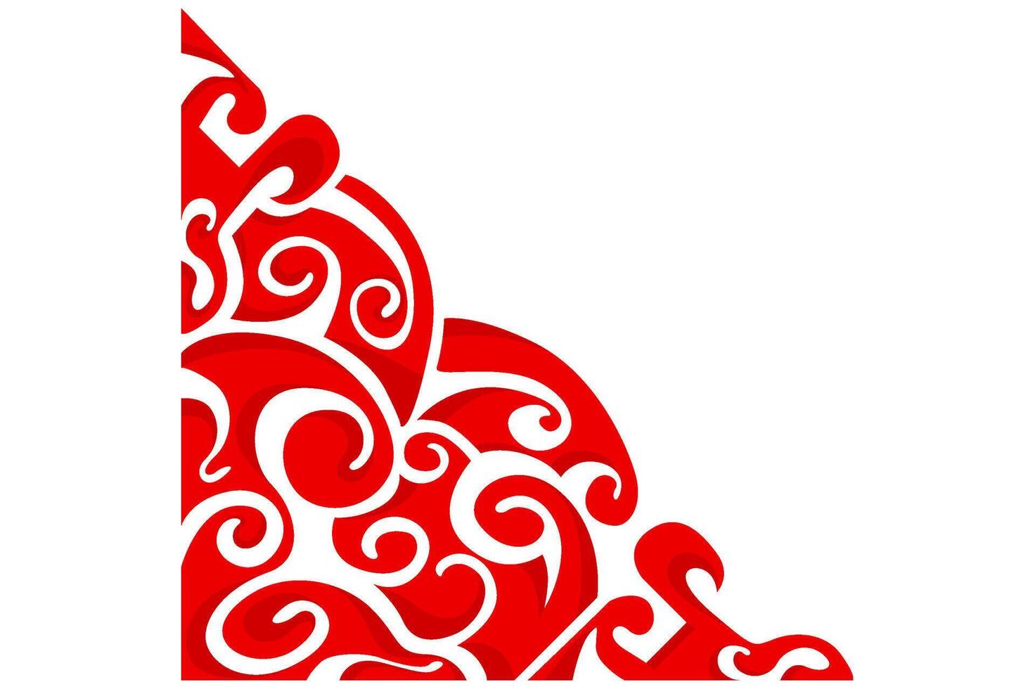 Frame border decorative ornament design with a Red swirl theme vector