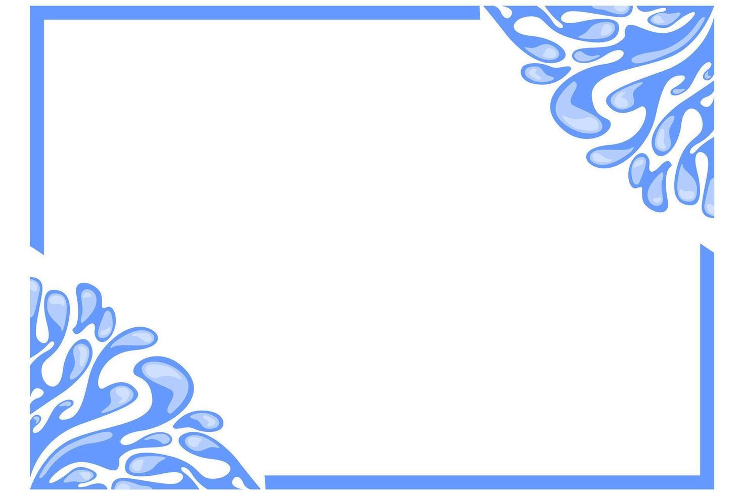 decorative ornament design with a liquid Water theme vector