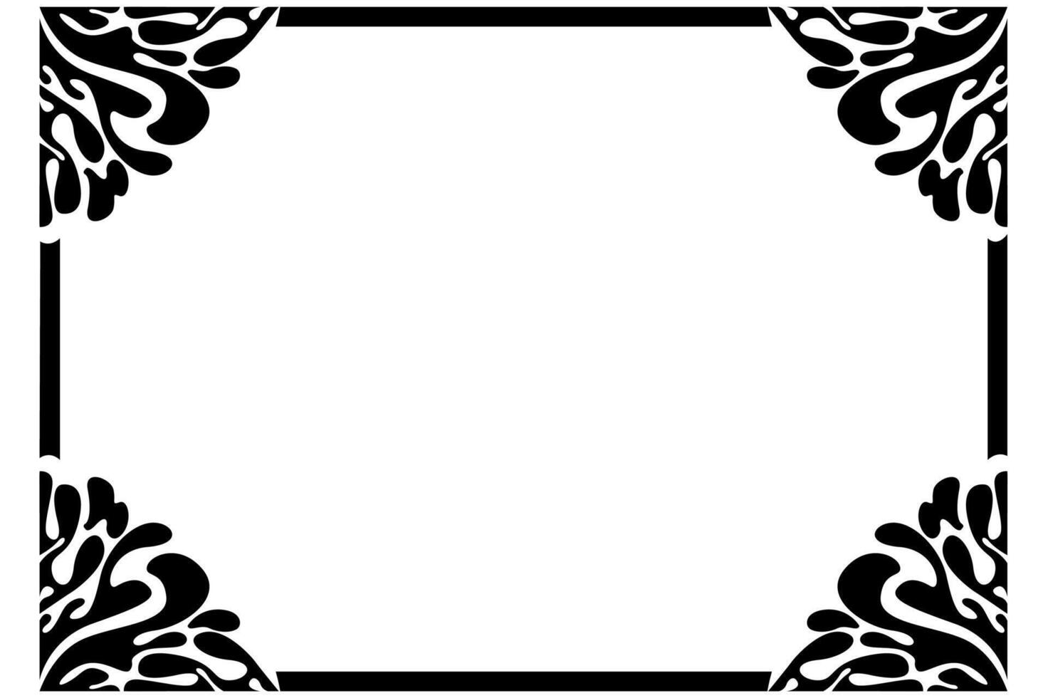 decorative ornament design with a black liquid Water theme vector