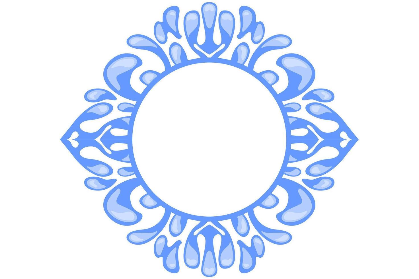decorative ornament design with a liquid Water theme vector