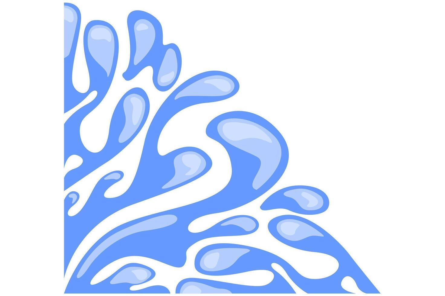 decorative ornament design with a liquid Water theme vector