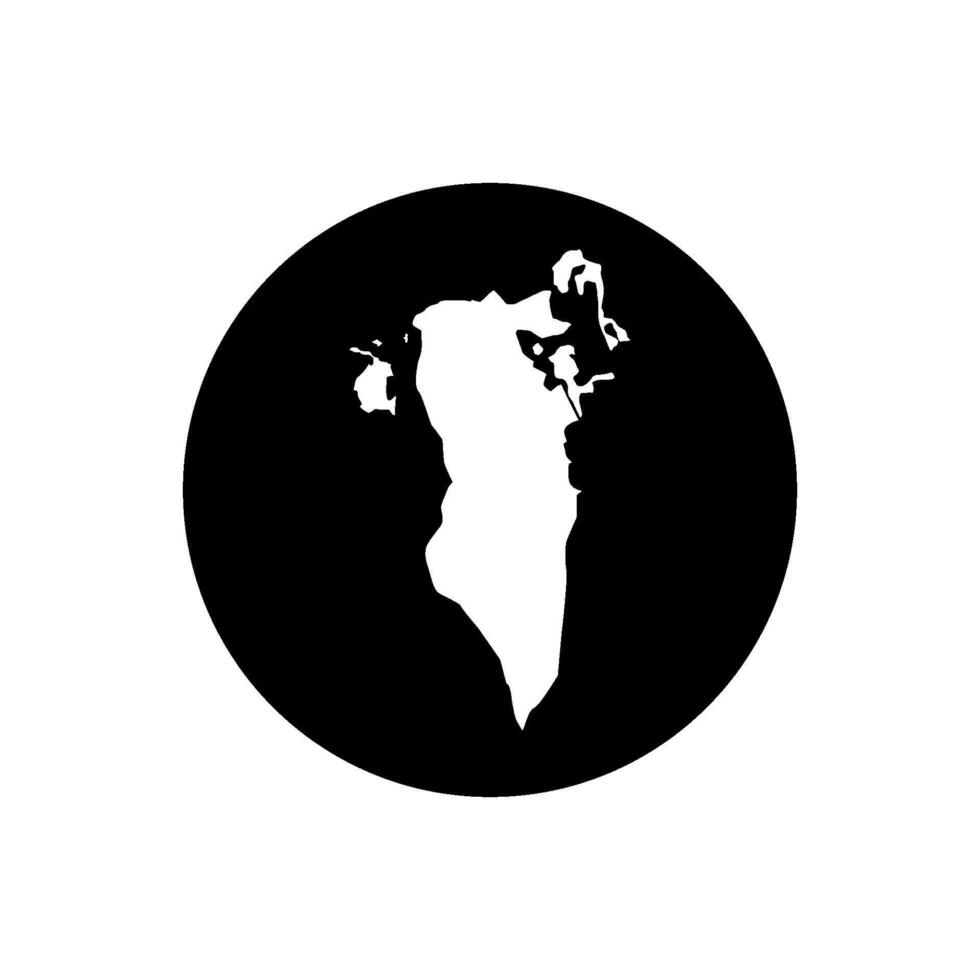 Bahrain country map icon vectors illustration symbol design