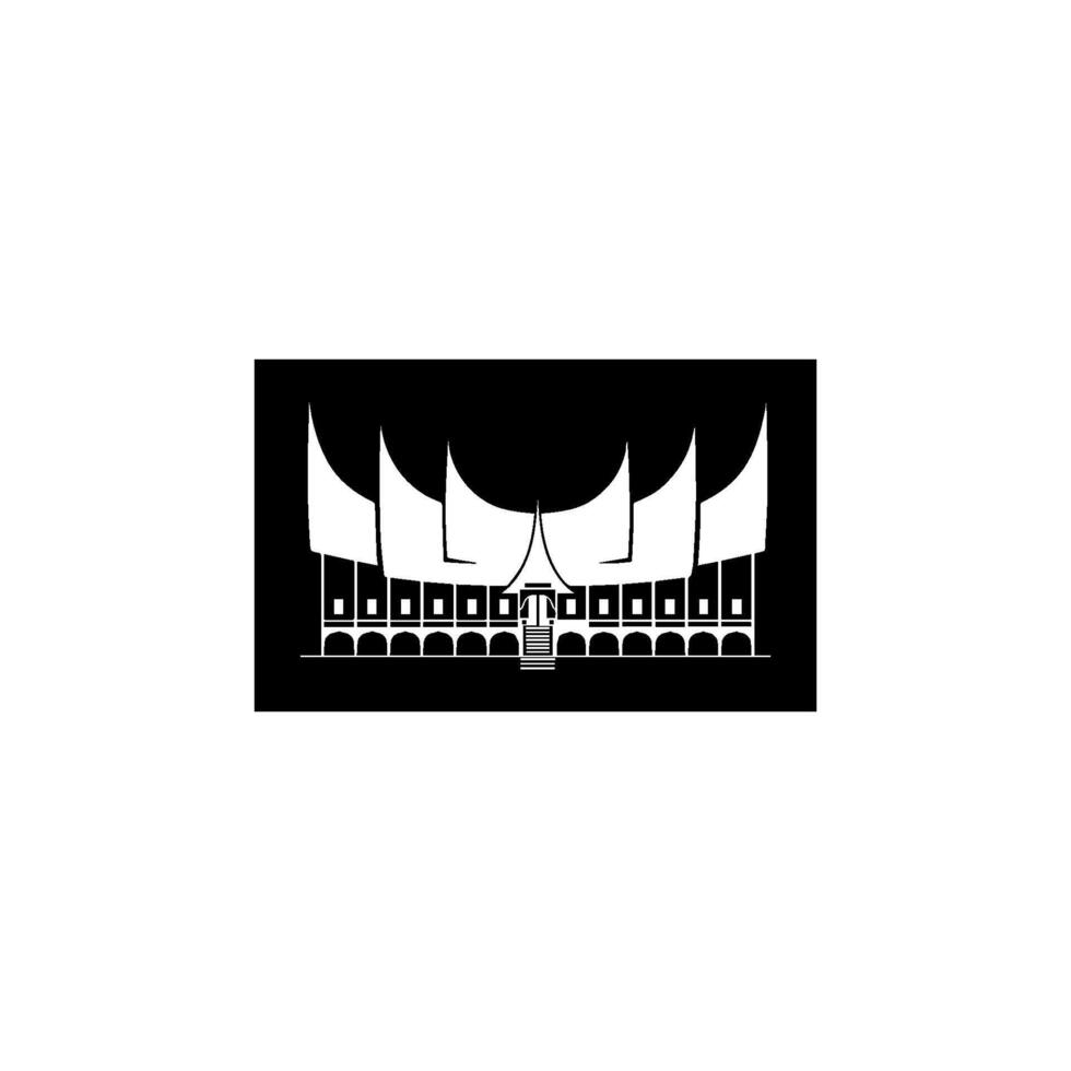 Minang traditional house icon vectors illustration symbol design