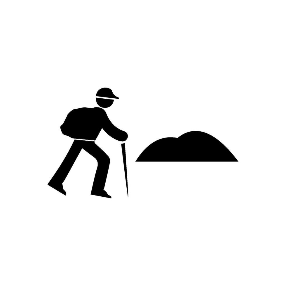mountain climber icon, vectors illustration