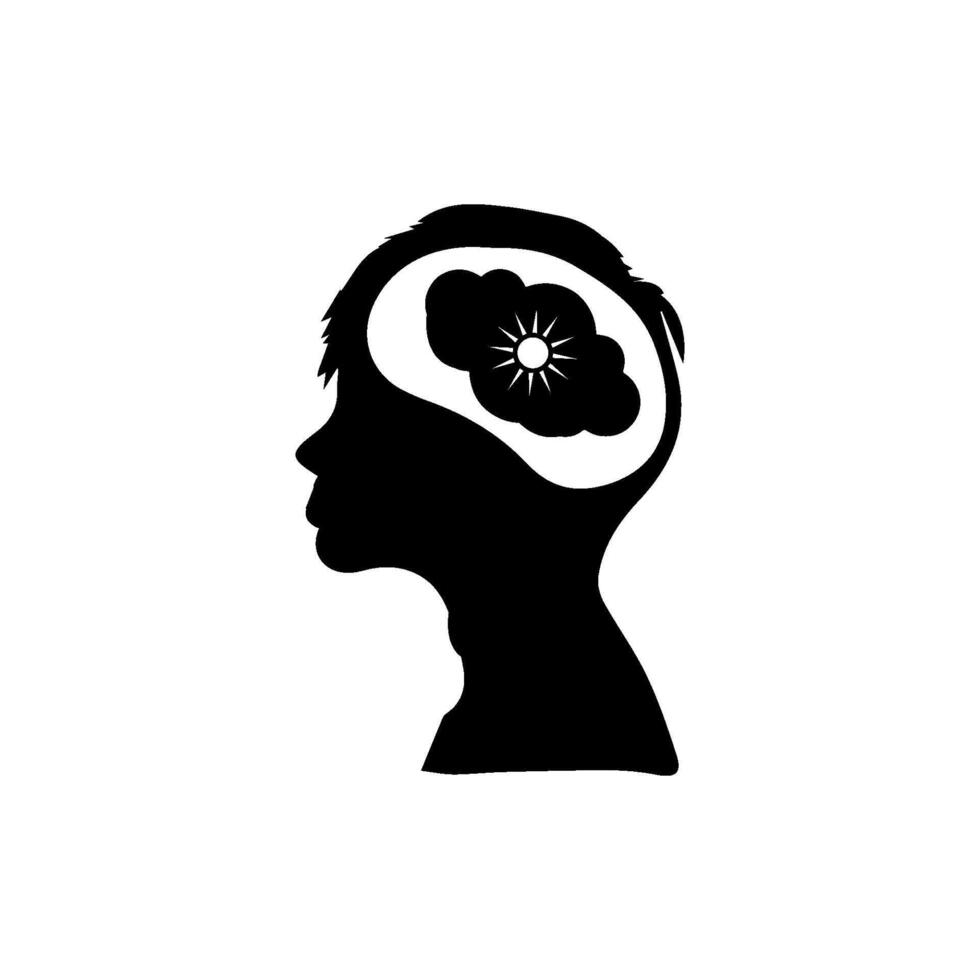 thinking person icon, vectors illustration