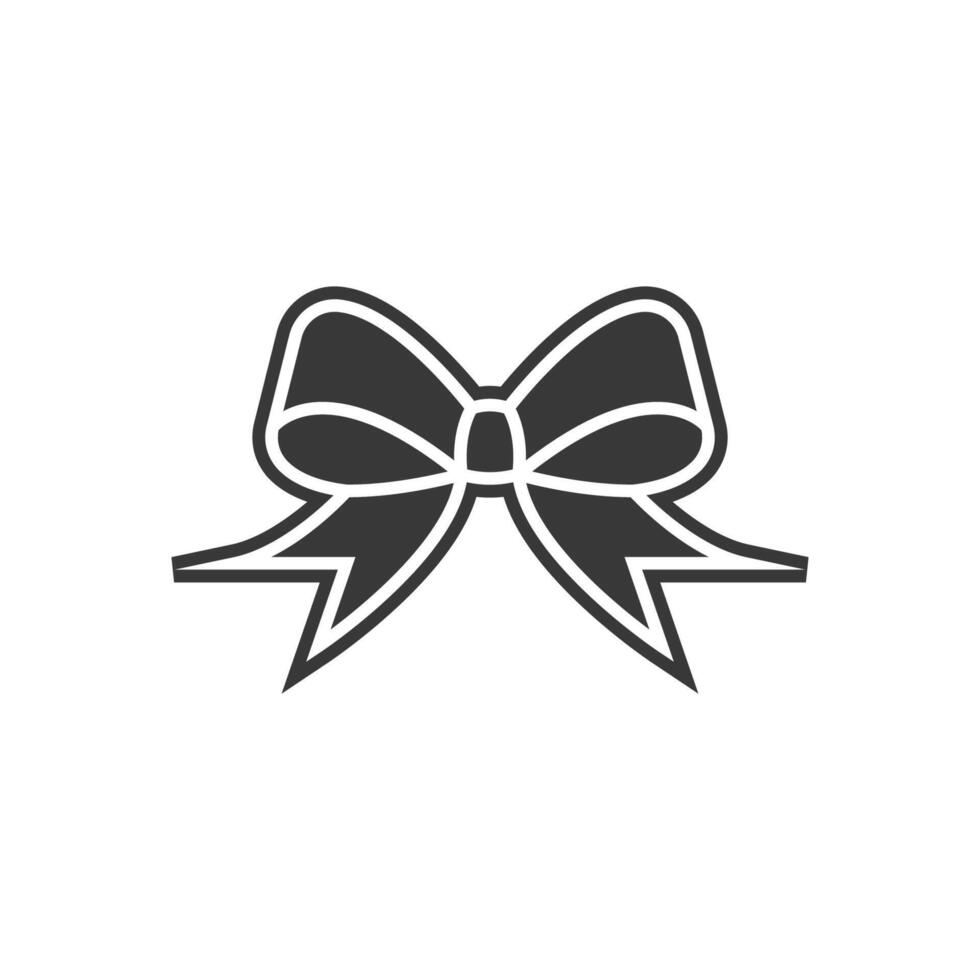 Bow line icon in trendy flat style isolated on white background. Ribbon symbol for your web site design, logo, app, UI. illustration vector
