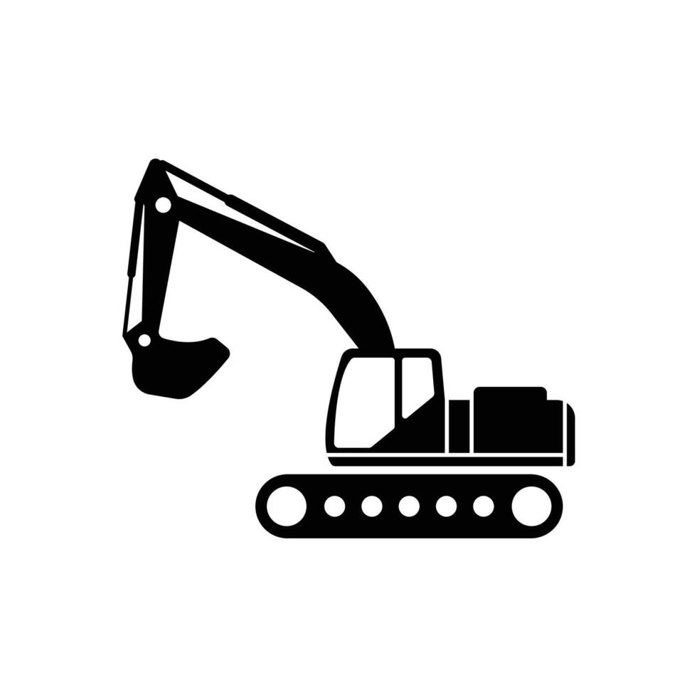 Excavator icon. Trendy flat Excavator icon on white background from Construction collection, illustration can be use for web and mobile vector