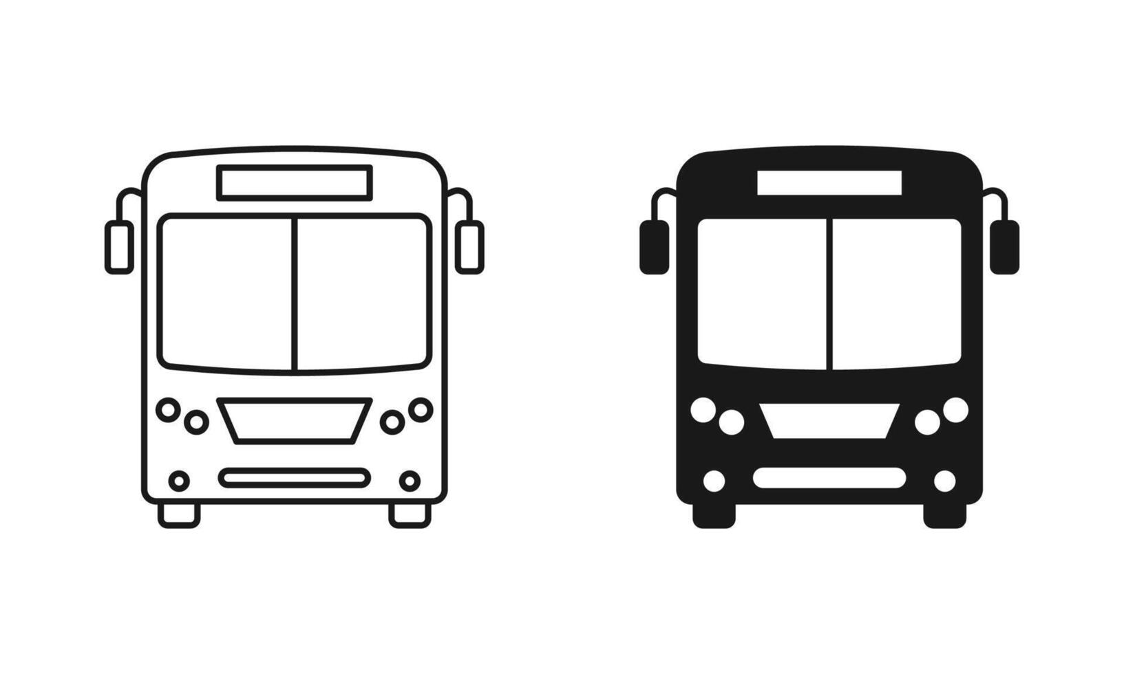 Bus icon set. bus icon vector