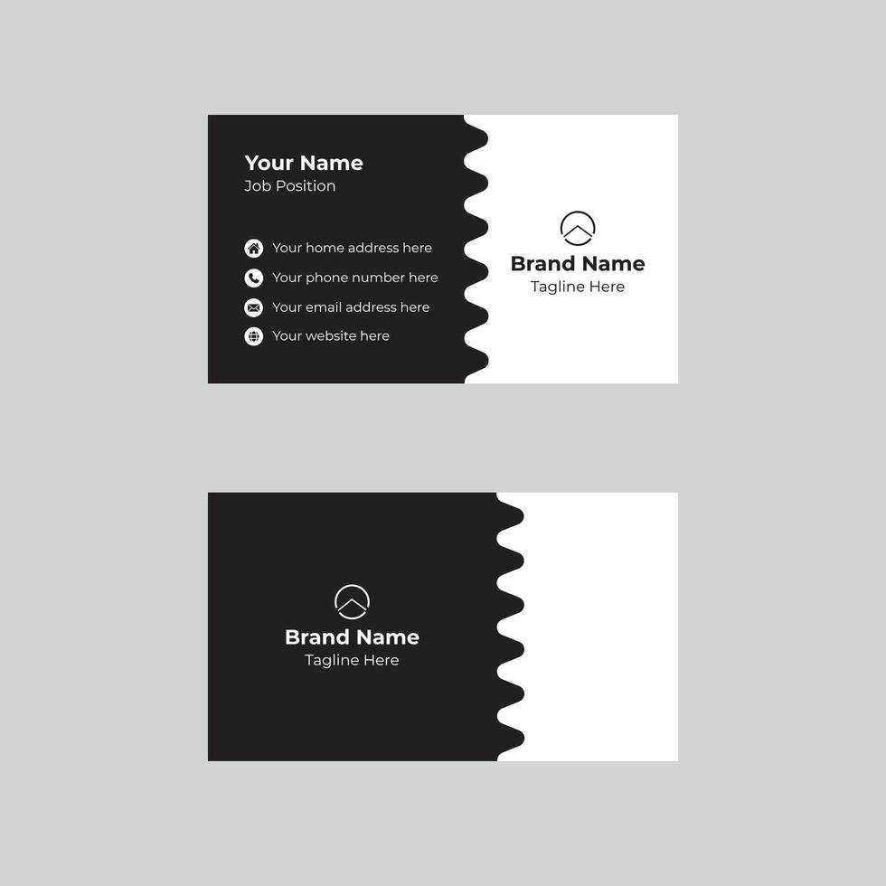 Modern Creative Clean Awesome Elegant Business Card Design Template vector
