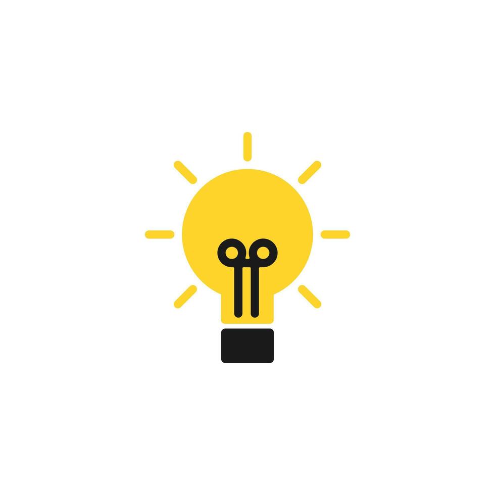 Bulb icon. Light icon vector