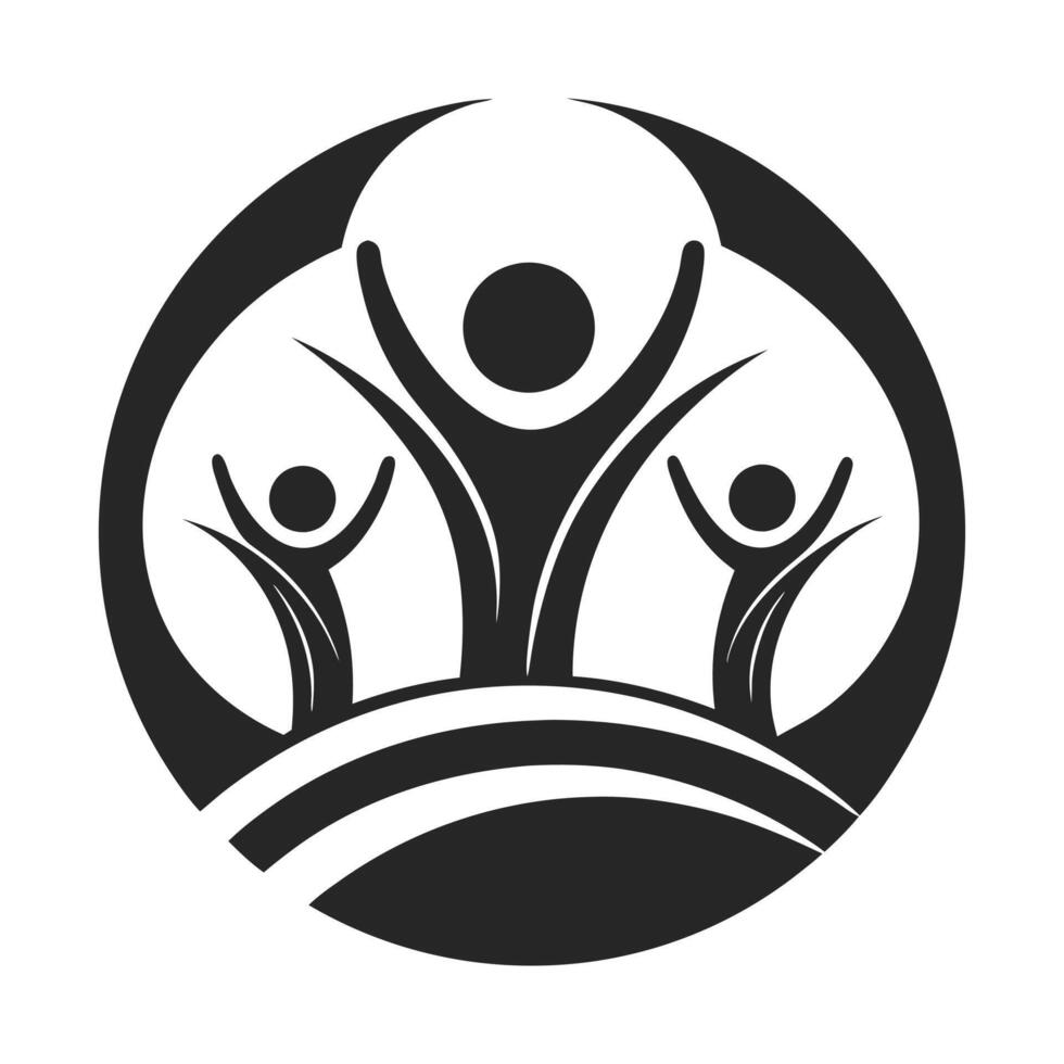 Community Support Symbol Logo Graphic. Inclusive Community Icon Unity and Support Design vector