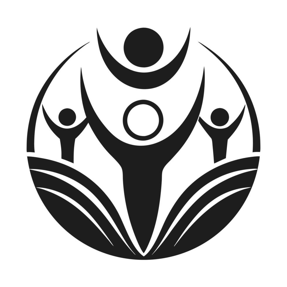 Community Support Symbol Logo Graphic. Inclusive Community Icon Unity and Support Design vector