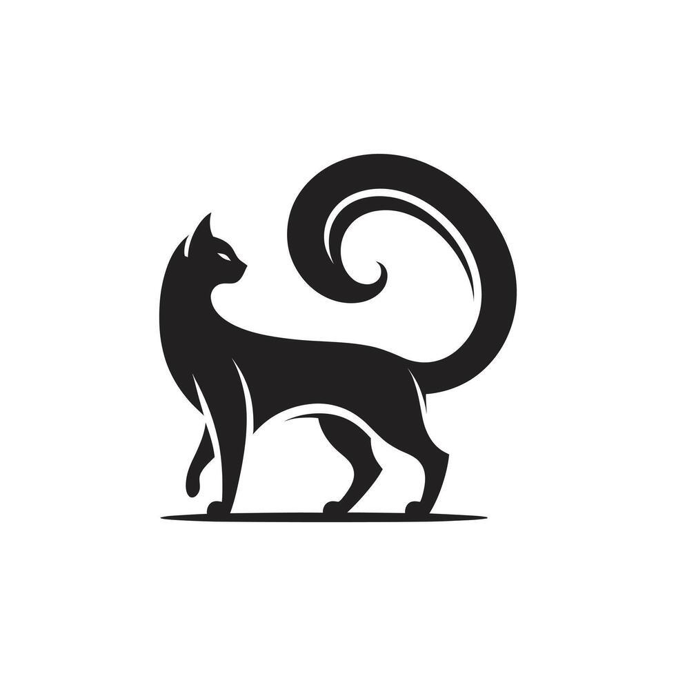 Black Cat Silhouette. Cutout of a Black Cat vector