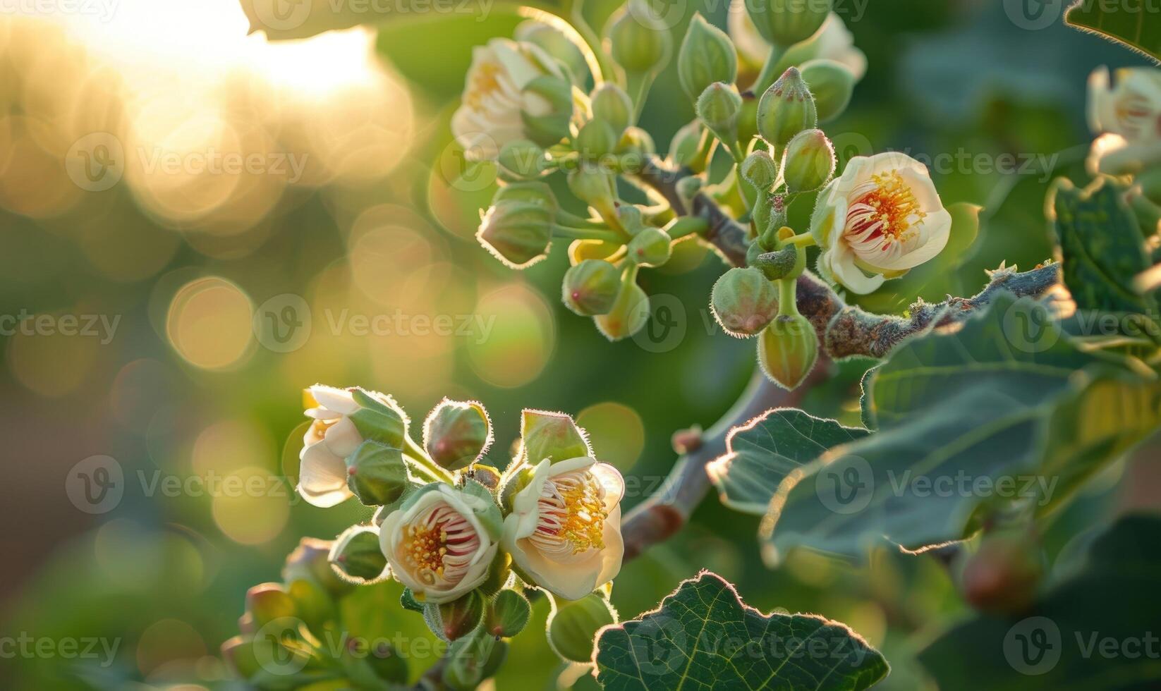 Close-up of a fig tree in bloom photo