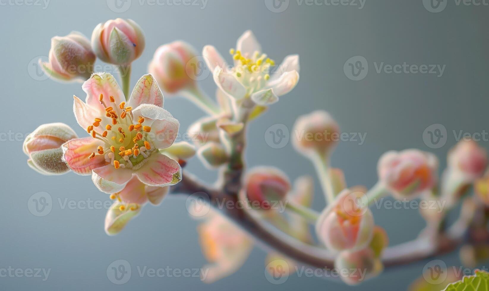 Close-up of flowering fig branches photo
