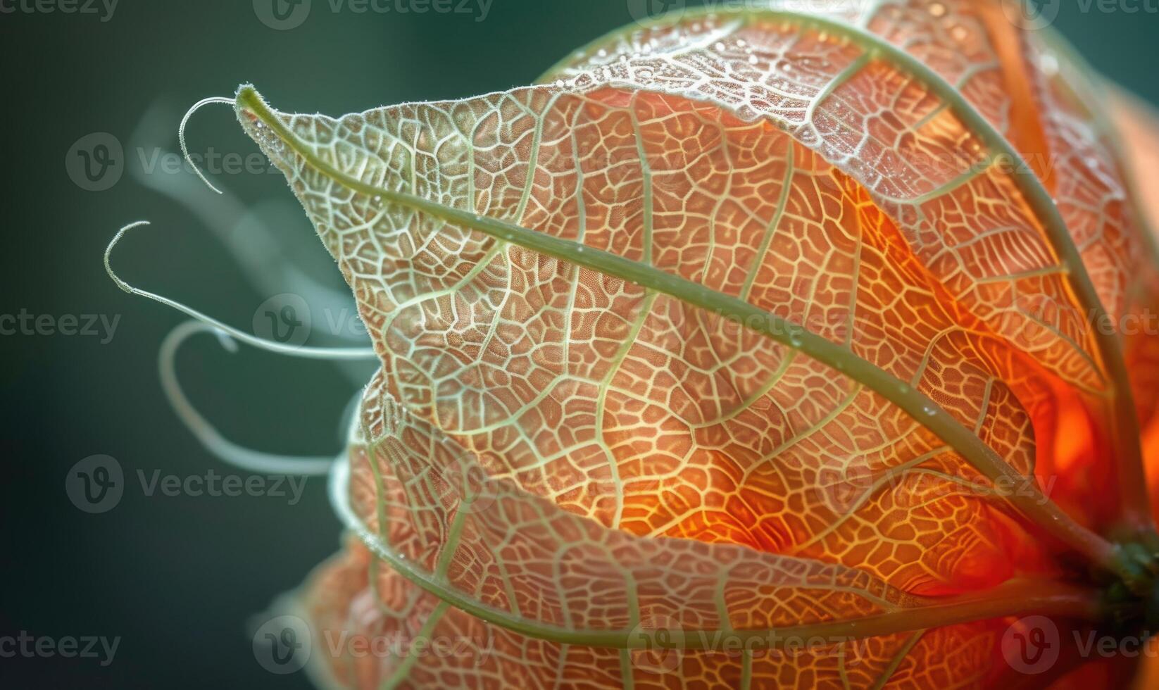 Detailed close-up of physalis with the husk intact photo