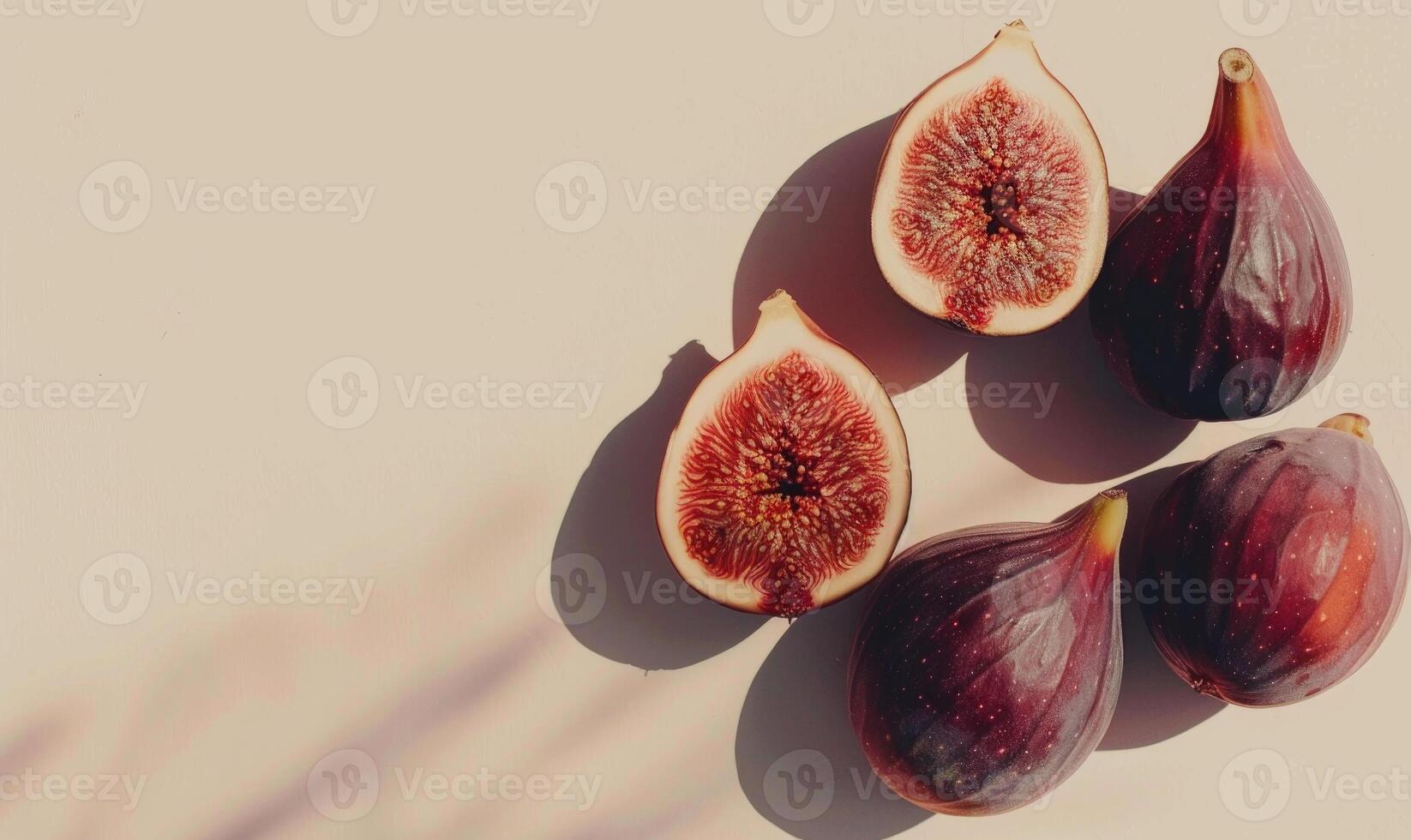 Figs on a soft cream background photo