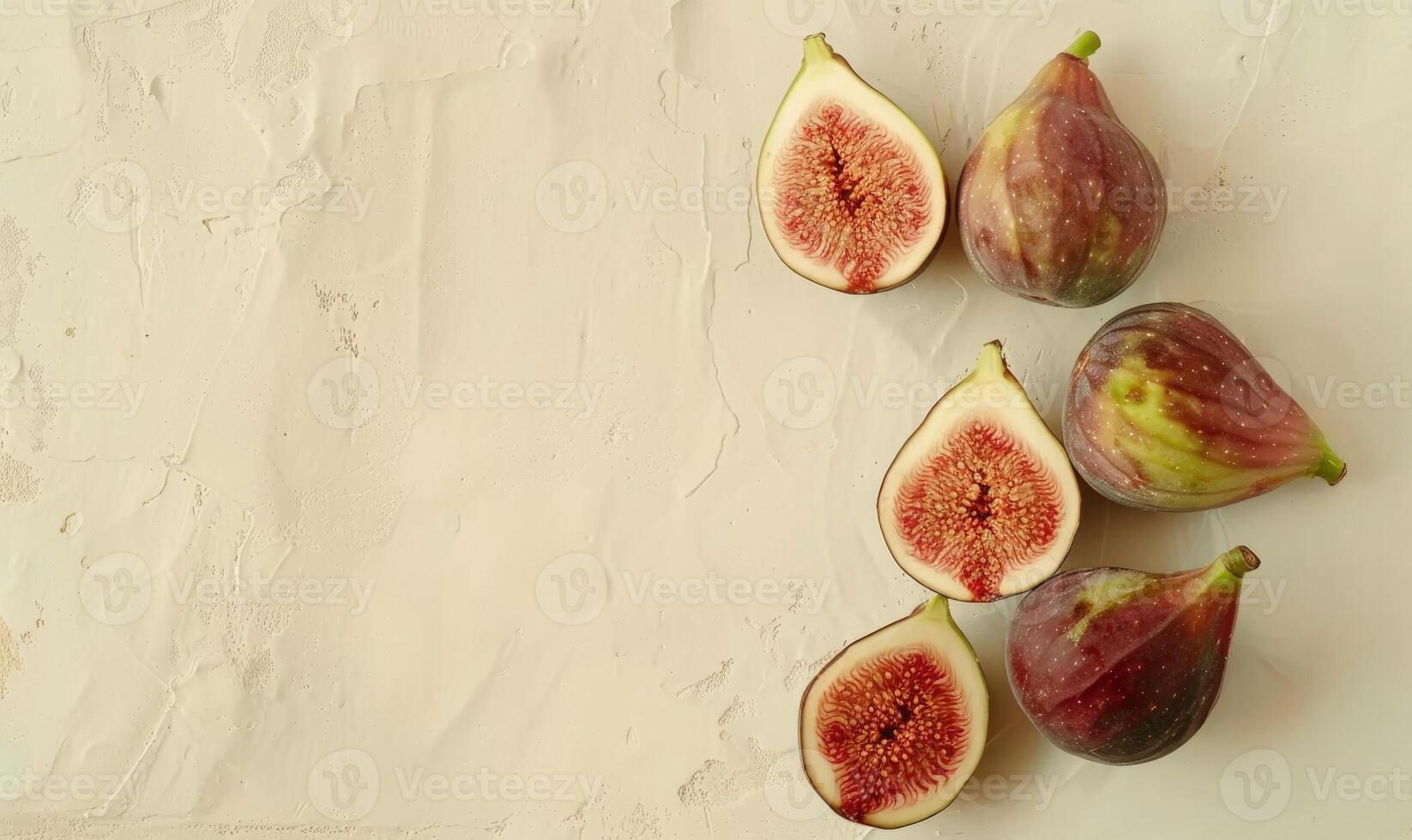 Figs on a soft ivory background photo