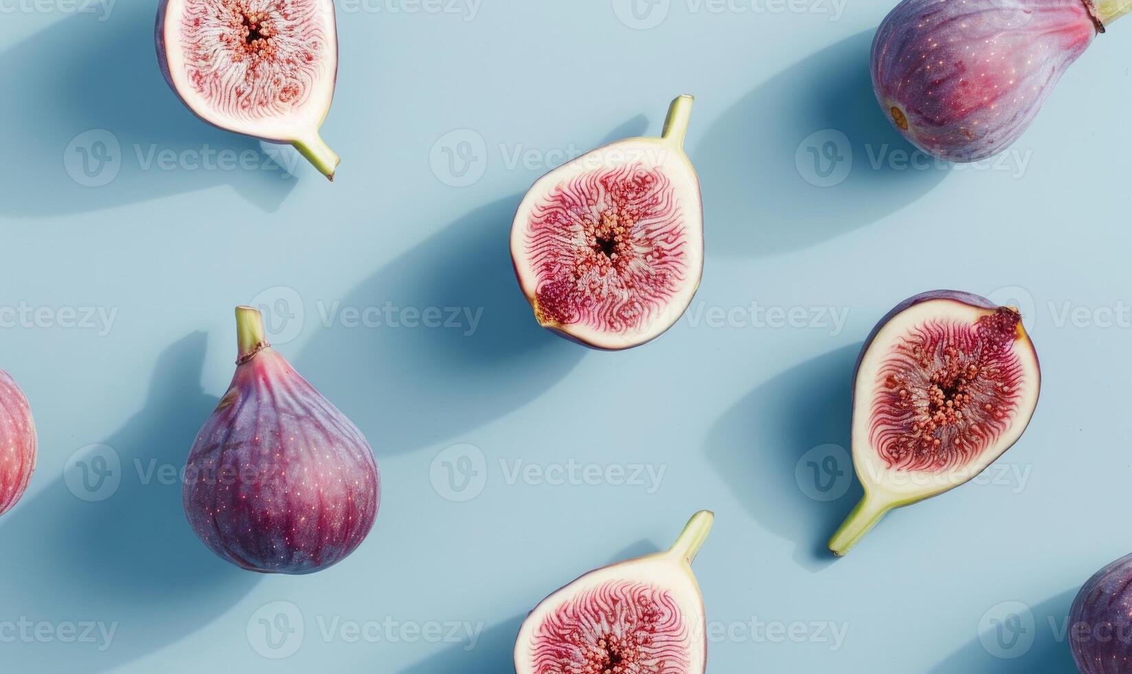 Figs on a branch, close-up photo