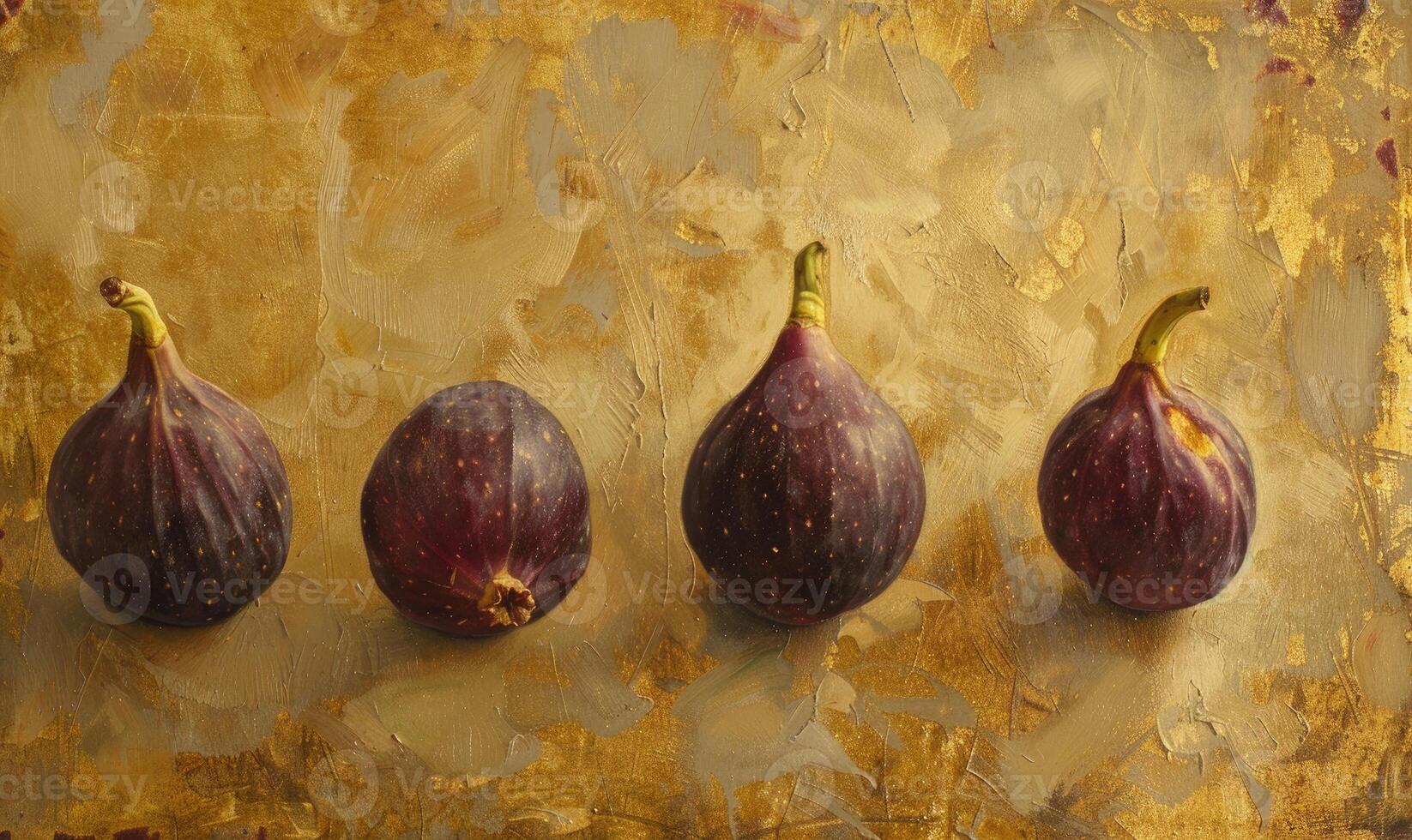 Figs on a soft gold background photo