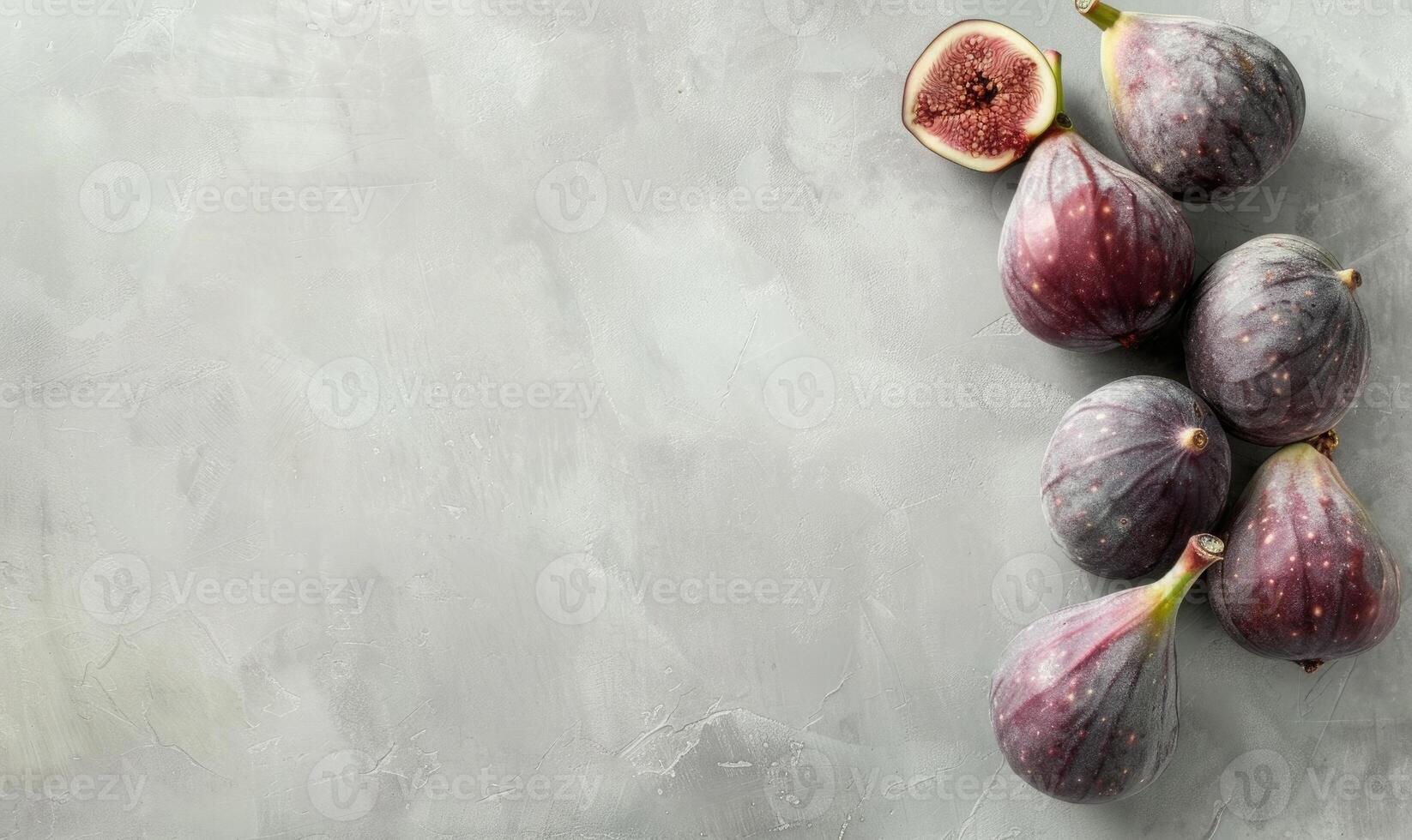 Figs on a light grey background, modern and clean photo
