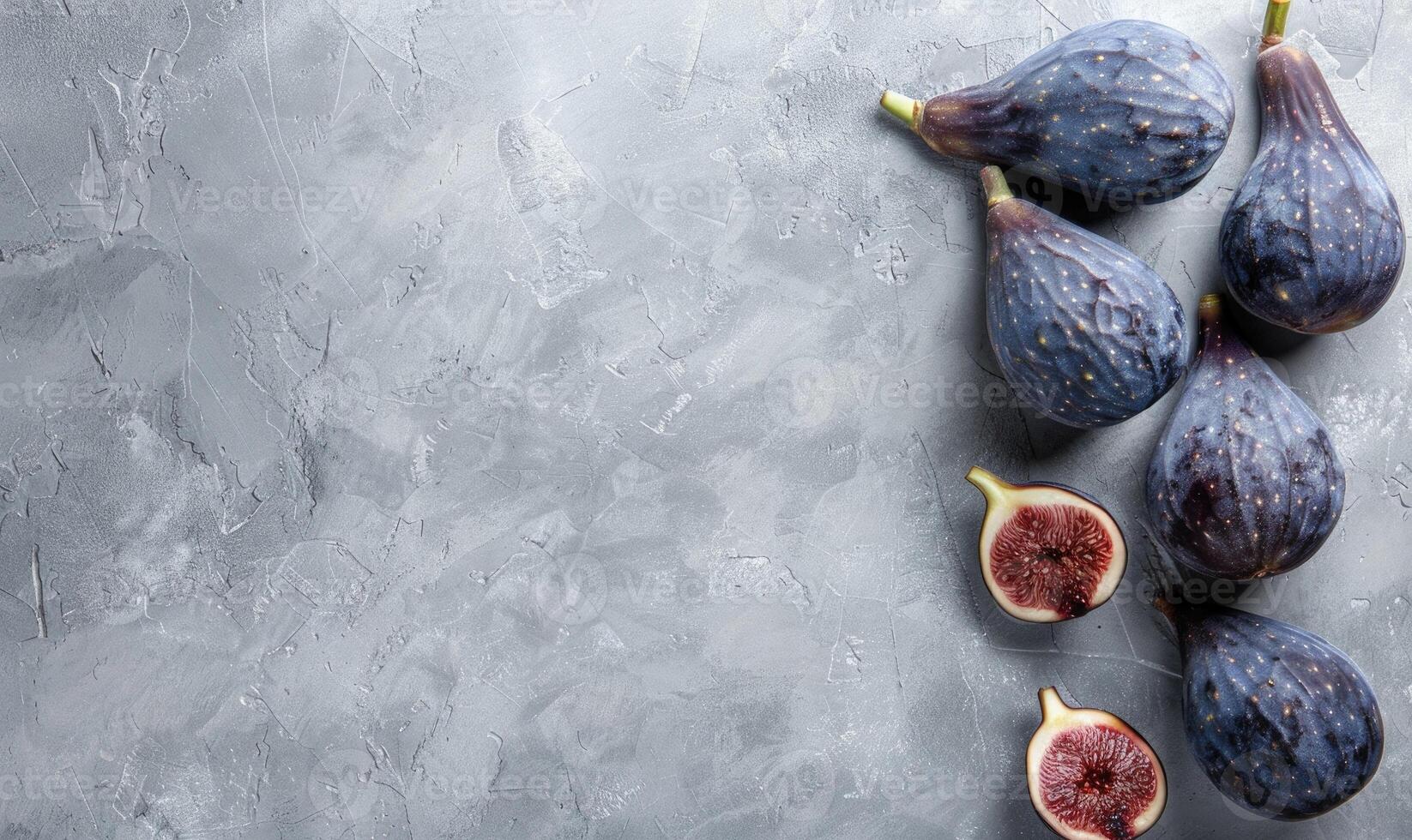 Figs on a light grey background, modern and clean photo