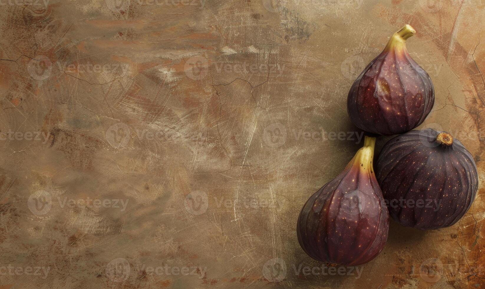 Figs on a muted terracotta background photo