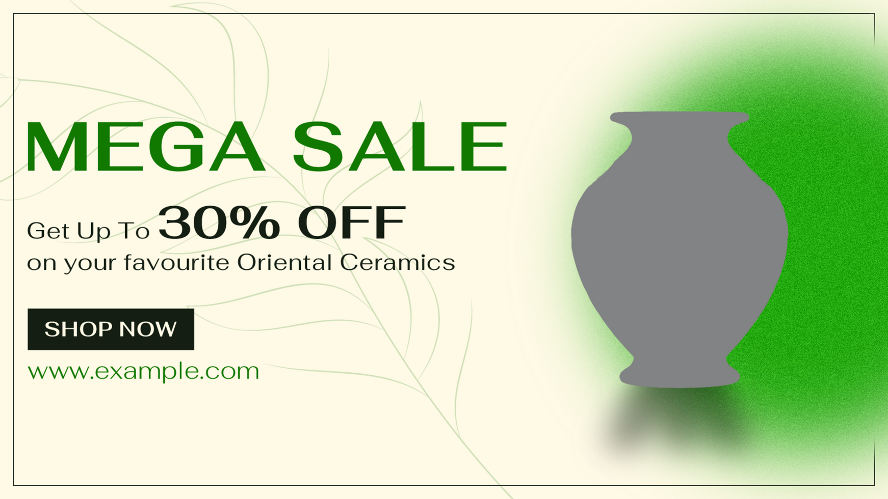 Ceramic banner template psd