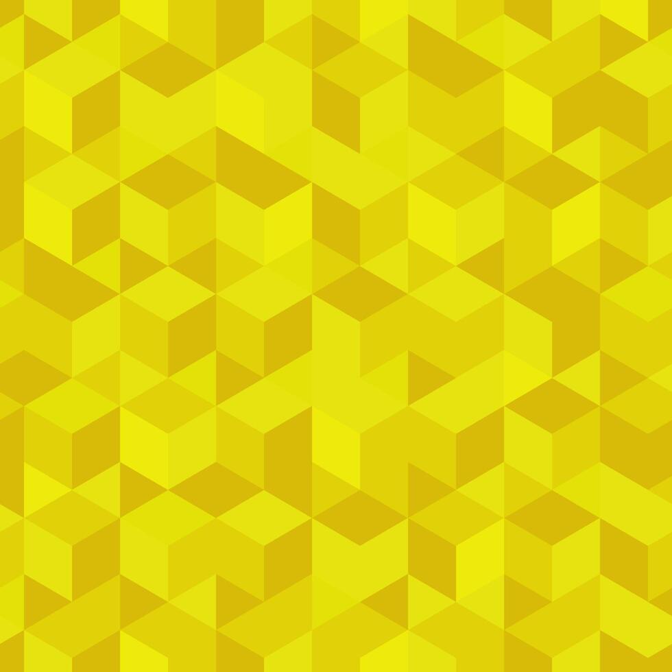 Yellow seamless triangle pattern. Bright geometric polygon print. Endless mosaic tile vibrant texture vector