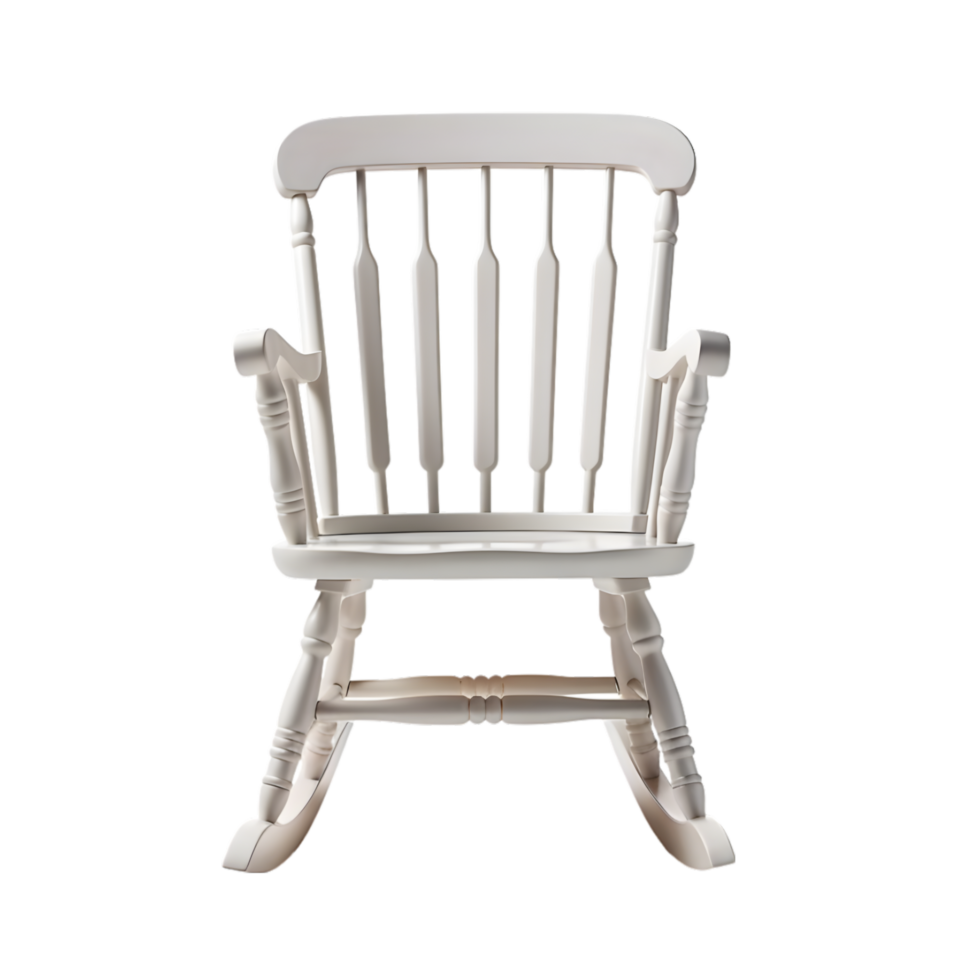 Wooden rocking chair on transparent background png