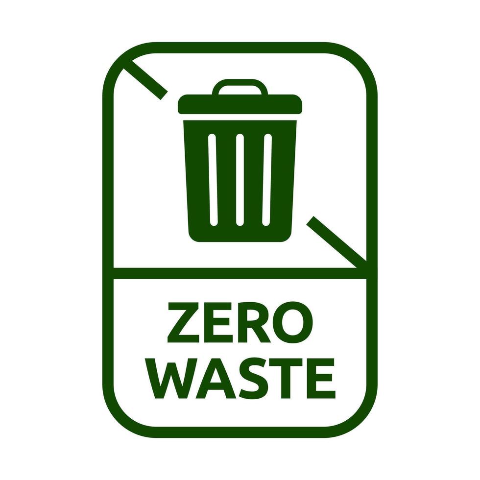 Zero waste labels. Green eco friendly label vector