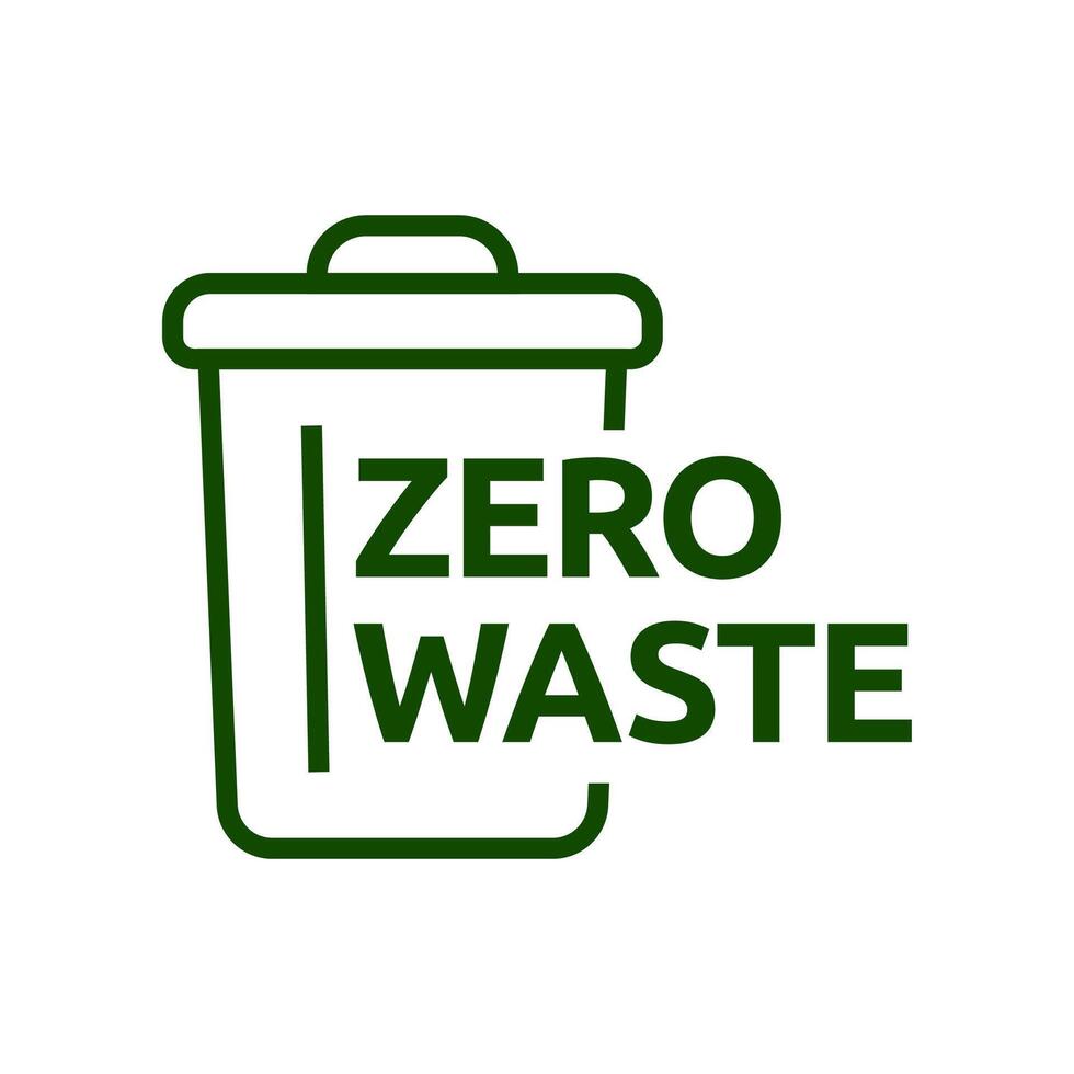 Zero waste labels. Green eco friendly label vector