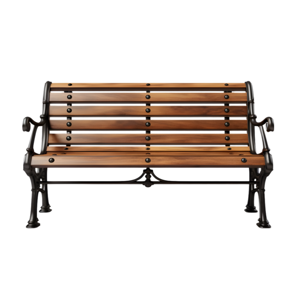 Park bench on transparent background png