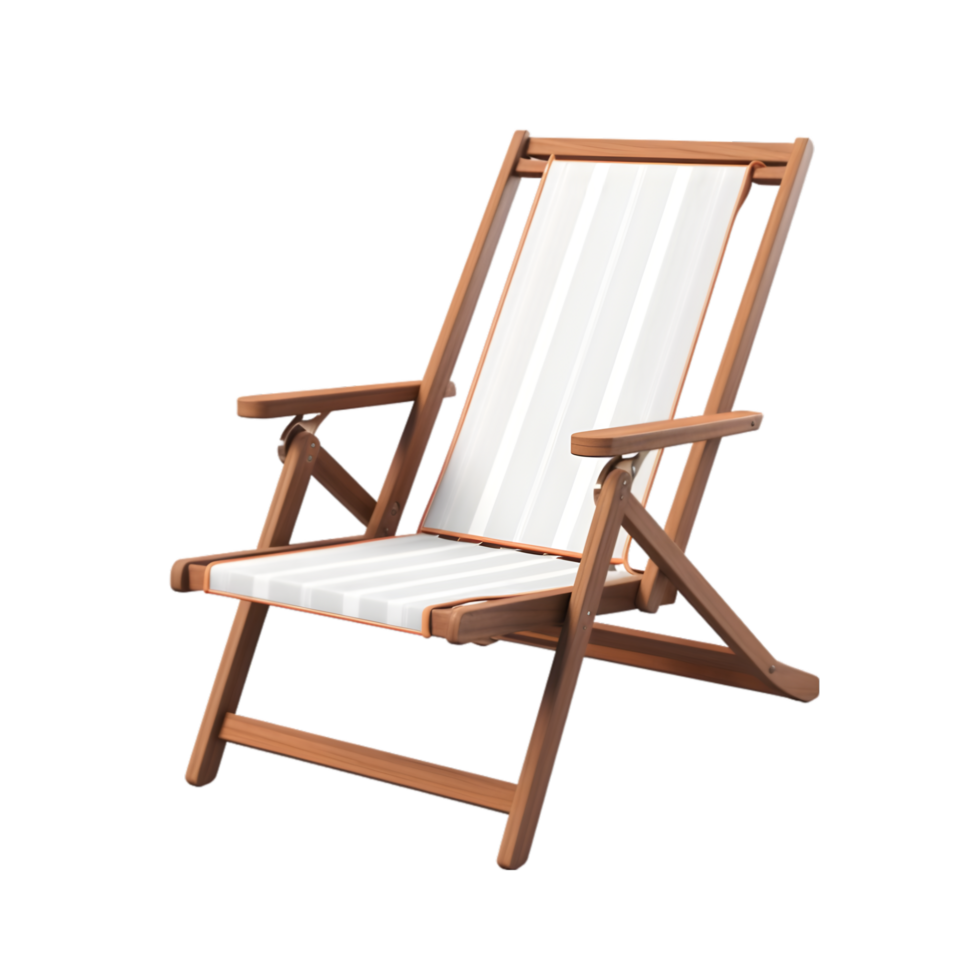 Beach chair on transparent background png