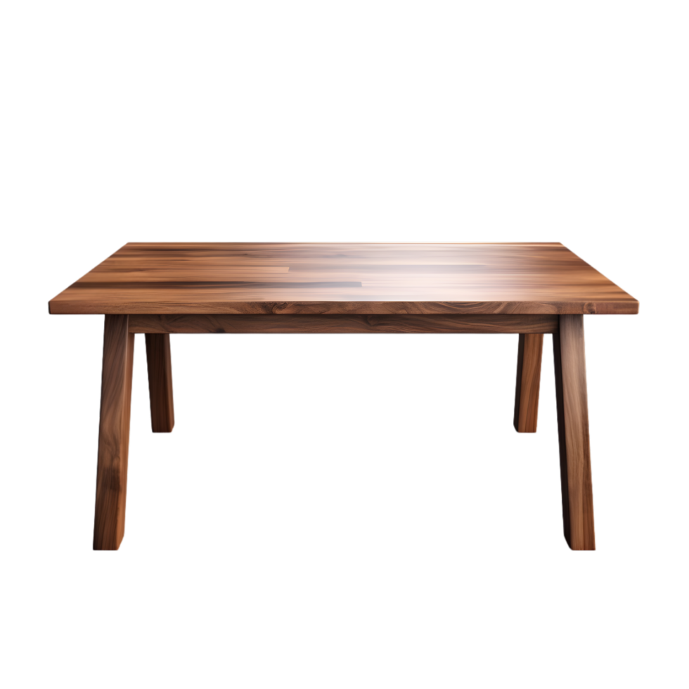 Wooden table on transparent background png