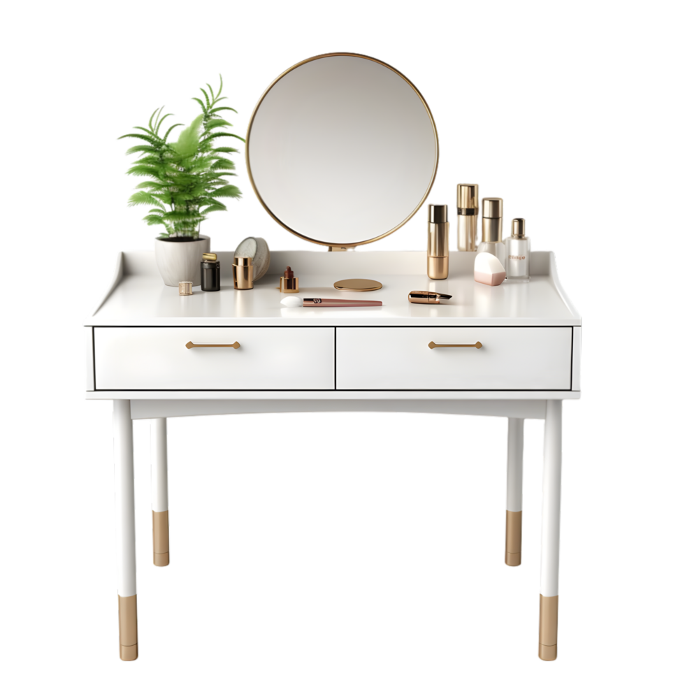 Modern dressing table on transparent background png